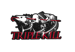 Triple Kill FISHING Bumper Sticker
